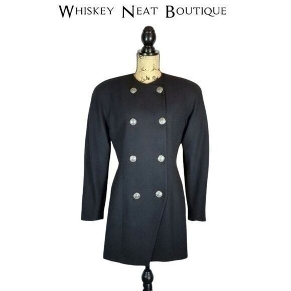 Ellen Tracy Jackets & Blazers - Linda Allard for Ellen Tracy Vintage Military Blazer Black Size 6    6 0024